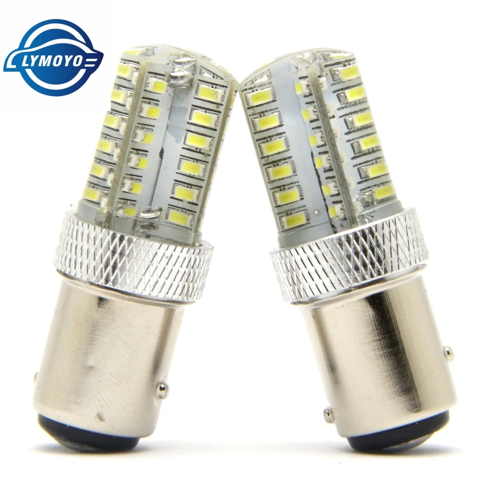 

car led P21/5W 1157 BAY15D silicone strobe flash 12V car led brake light led 1157 48 LED 3014 SMD Lamp Bulb AC/DC12-24V White