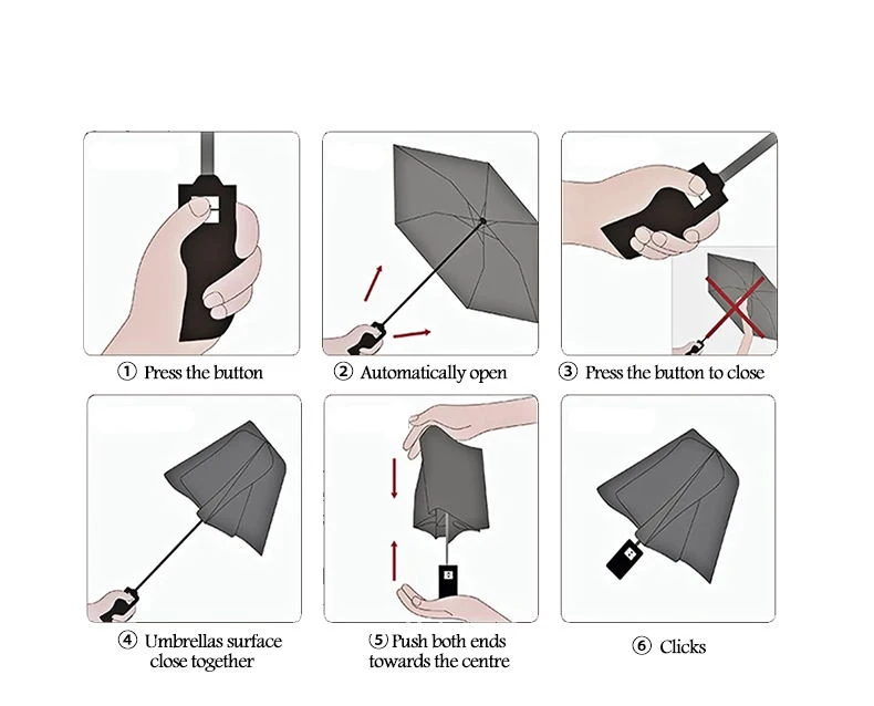 FR Full-Automatic Reflective Umbrella Male Large Three-Folding Umbrellas Fashion Sunny New Umbrella Women Rain For Car (13)