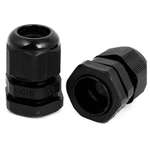 PG16 Водонепроницаемый провода Кабельные вводы зажим черный/синий/красный Пластик разъем 12 шт