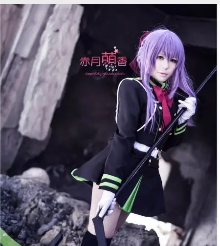 Аниме Серафим конца хиираги shinoa owari no Seraph косплей костюм полный для девочки|seraph of