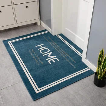 

simple morden grey/green/blue/brown velvet rug carpet living room doormat anti slip floor mat water absorbent pad customized