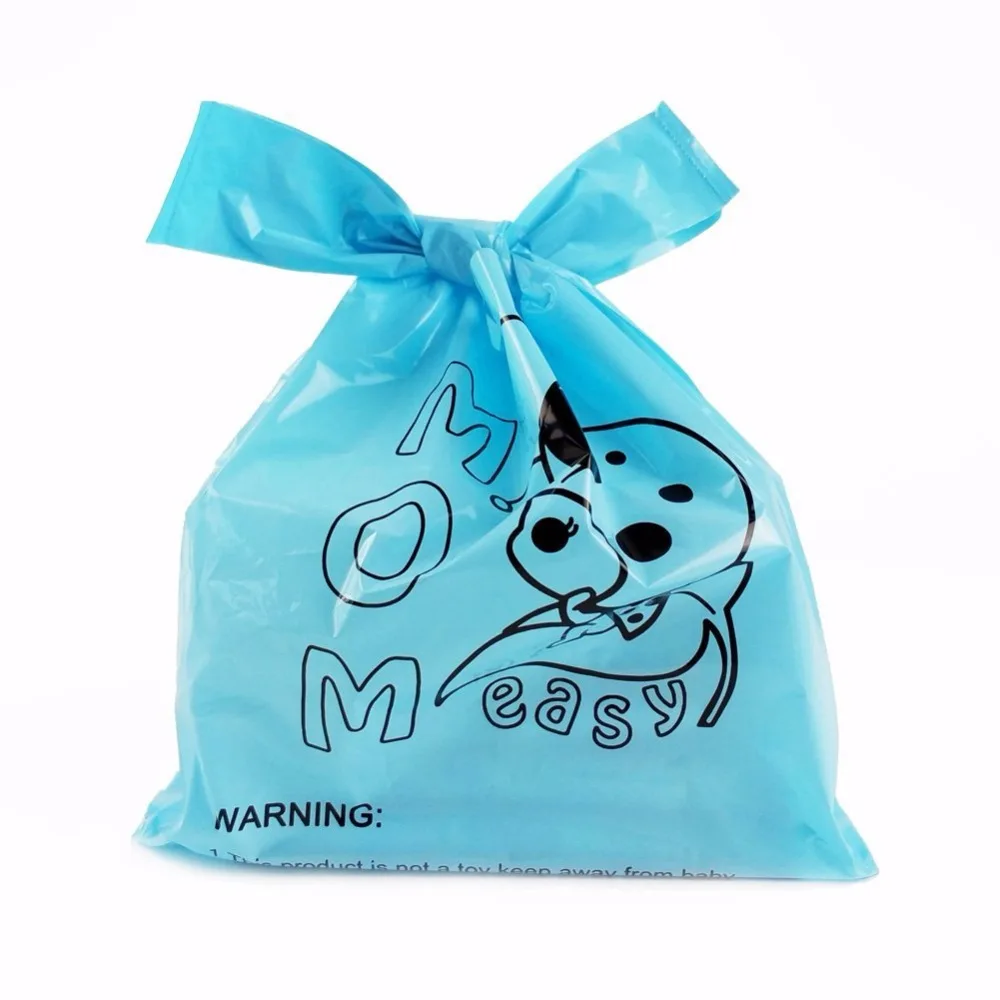 200 Counts MOM EASY Baby Disposable Diaper Sacks Waste Bags with Handles Unscented