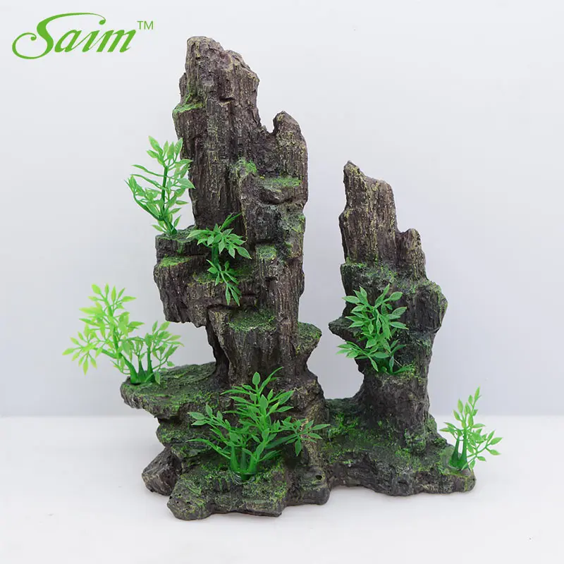 

Saim Aquarium Decorative Rockerys for Fish Tank Ornament Auarium Decoration Acuario Resin Cave Stone Tree Landscaping Decoration