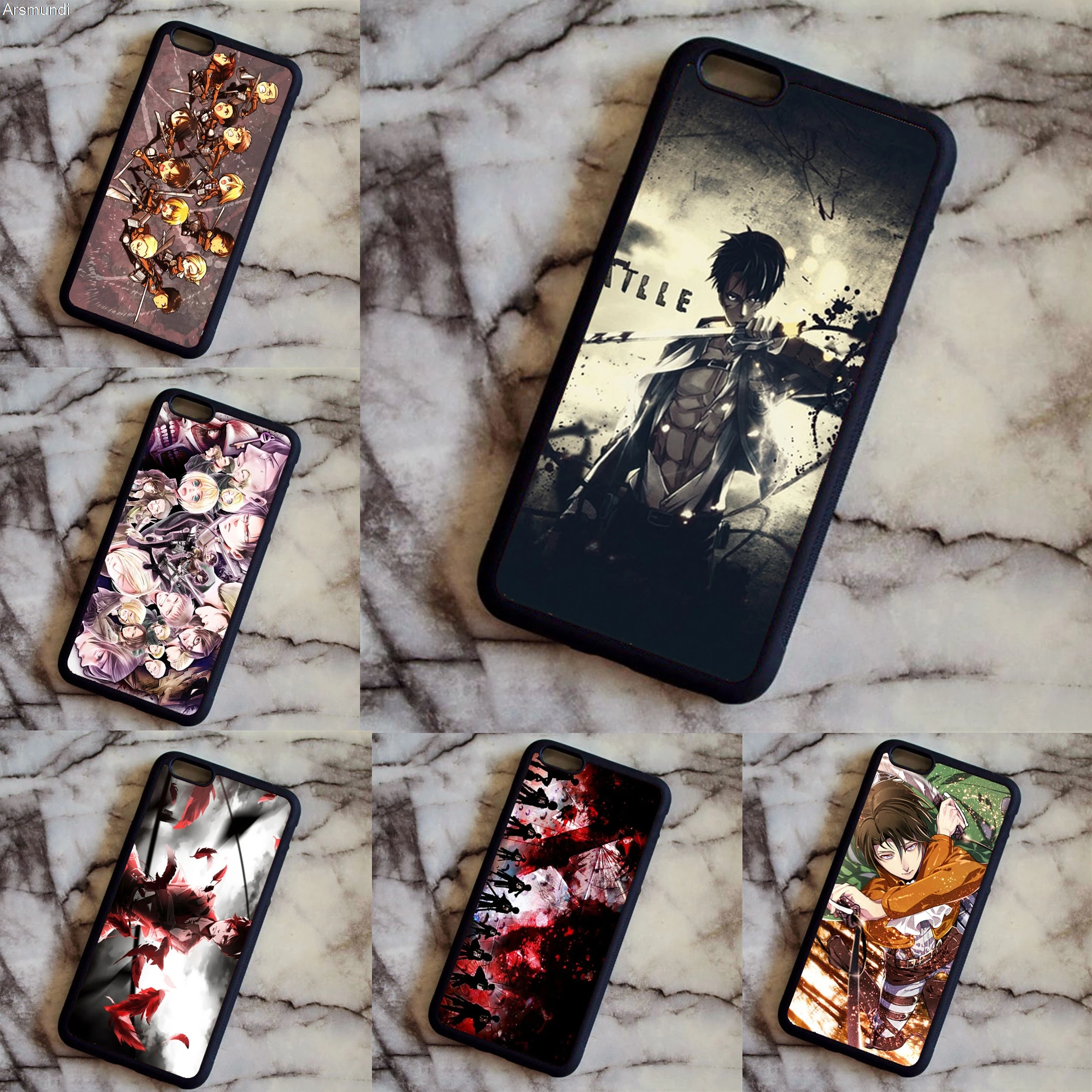 Arsmundi font b 2018 b font Japanese anime attack on titan clear Phone Cases for font