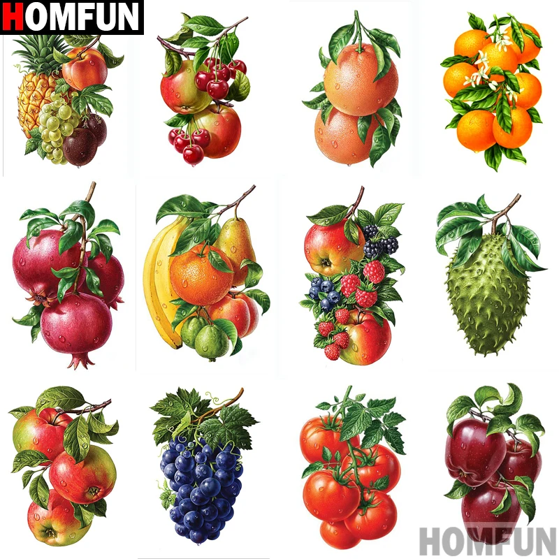 

HOMFUN Full Square/Round Drill 5D DIY Diamond Painting "Fruit landscape" 3D Embroidery Cross Stitch 5D Home Decor A13060