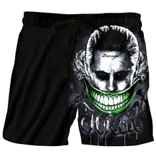 Мужские пляжные шорты Homme принт 3D аниме большой рот Джокер бермуды шорты быстросохнущие бордшорты трусы-боксеры с морской тематикой Maillot De Bain 5XL