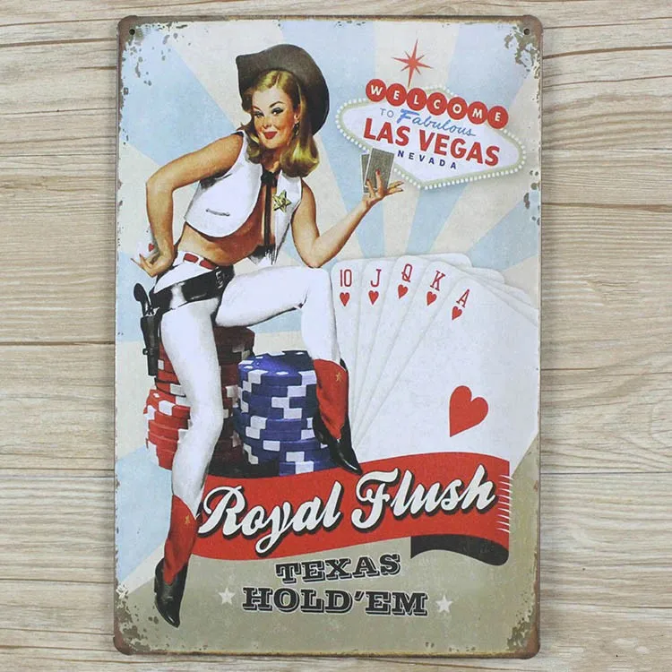 

SP-RW-127 New arrival about " welcome to las vegas " vintage metal tin signs painting home decor poster wall art craft 20X30cm