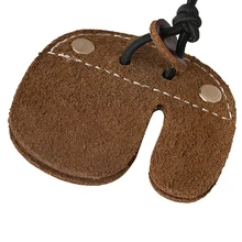 Воловья кожа стрельба из лука палец вкладка для изогнутый лук Охота палец протектор коричневый