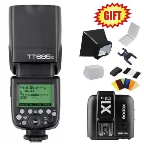 

Godox TT685 TT685C 2.4G Wireless E-TTL II HSS 1/8000s Flash Speedlite + X1T-C Trigger for Canon DSLR Camera