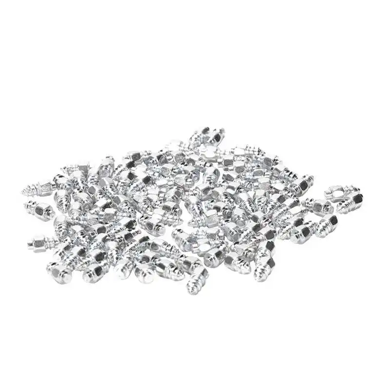 

100 Pcs Car Tires Studs Screw Snow Spikes Wheel Tyres Snow Chains Studs For Car Vehicle Truck Motorcycle Tires Winter Universa
