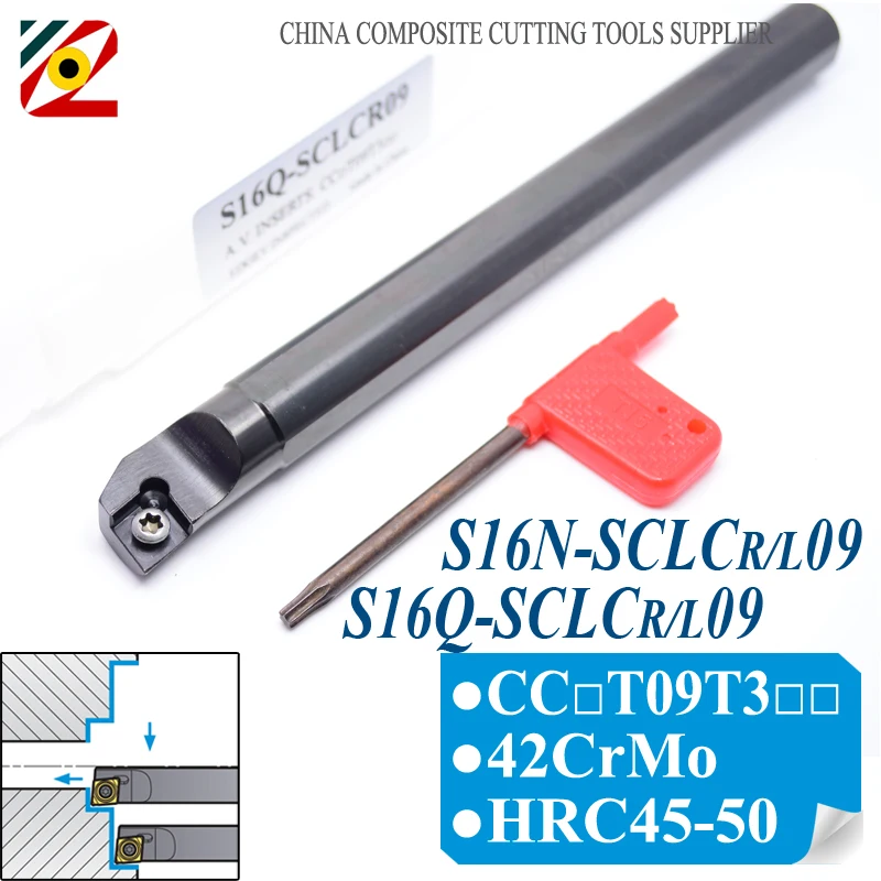 

EDGEV CNC Internal Tool Holder S16N-SCLCR09 S16N-SCLCL09 S16Q-SCLCR09 S16Q-SCLCL09 Turning Tools Lathe Boring For CCMT09T304