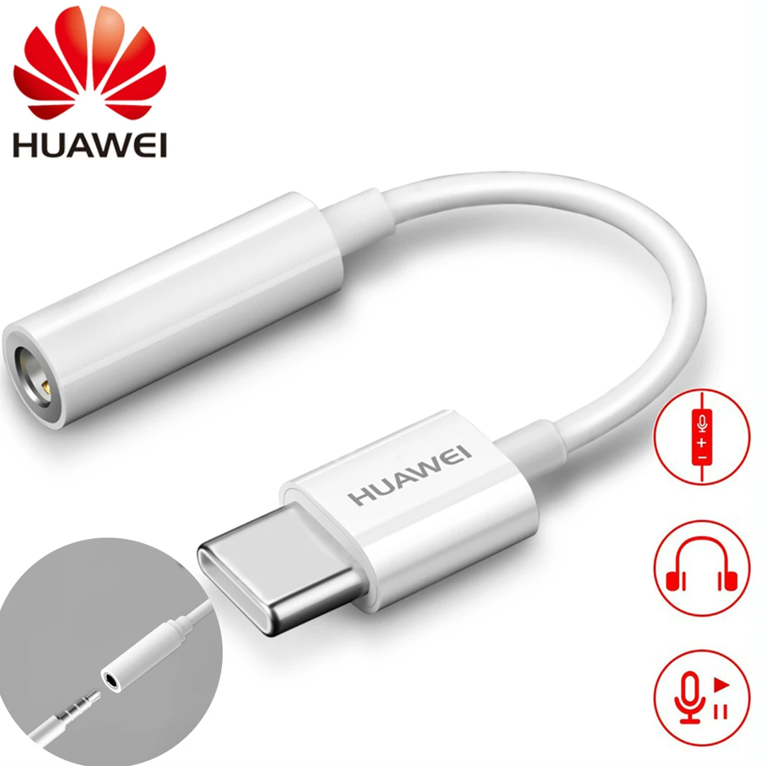 

HUAWEI Type C 3.5 Jack Earphone Cable USB C to 3.5mm AUX Headphones Adapter For Huawei mate 20 P20 pro Xiaomi Mi 6 8 Audio cable
