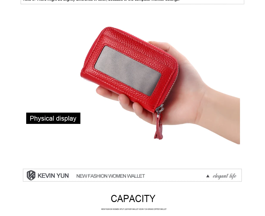 Fashion Brand Genuine Leather Women Card Holder Double Zipper Large Capacity Female ID Credit Card Case Bag Wallet Fashion Brand Genuine Leather Women Card Holder Double Zipper Large Capacity Female ID Credit Card Case Bag Wallet