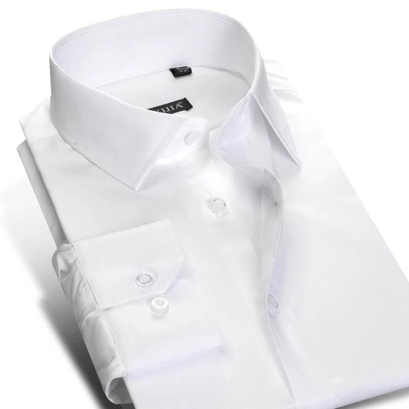 Men's Standard-fit Wrinkle-Resistant Long-Sleeve Dress Shirt Button Closure Cotton Classic Formal Business Work Basic Shirts Men's Standard-fit Wrinkle-Resistant Long-Sleeve Dress Shirt Button Closure Cotton Classic Formal Business Work Basic Shirts