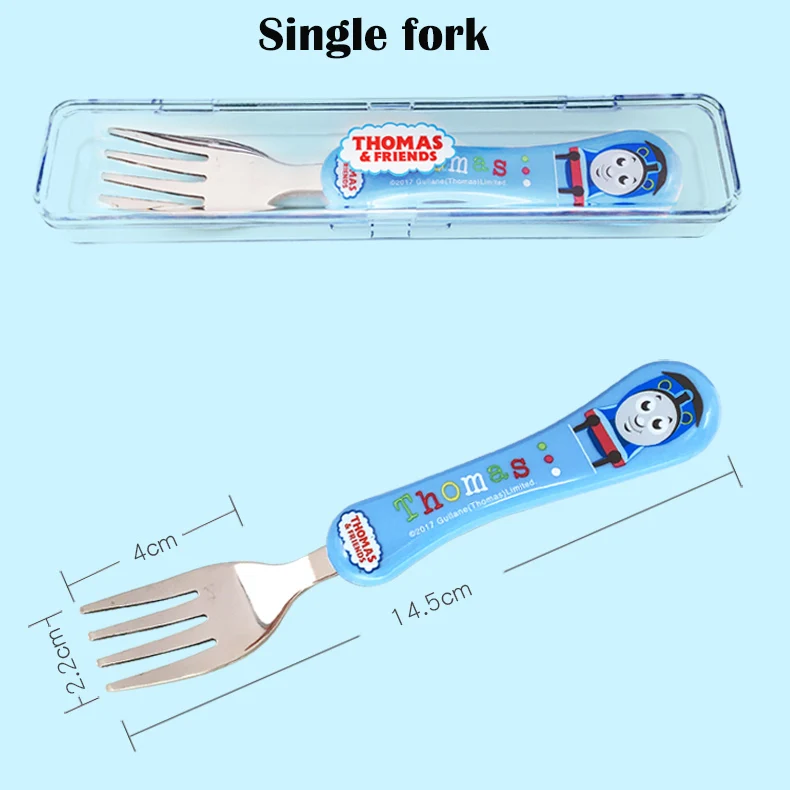 Thomas детская ложка, вилка, набор для кормления ребенка, ложка из нержавеющей стали, детская посуда для еды, Детские аксессуары для посуды - Цвет: fork