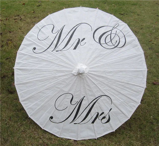 Fly Eagle Pretty White Paper Umbrella Wedding Favor With Ribbon Fly Eagle Pretty White Paper Umbrella Wedding Favor With Ribbon Size 33 Mr