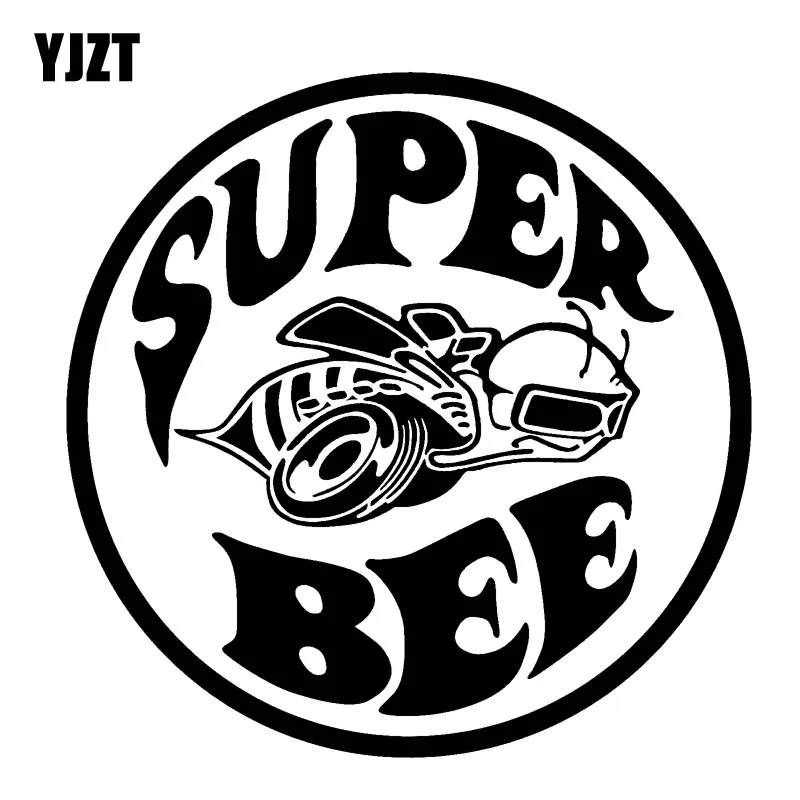 YJZT 15 2 см * Виниловая наклейка Super Bee крутая на автомобиль Черная/Серебряная