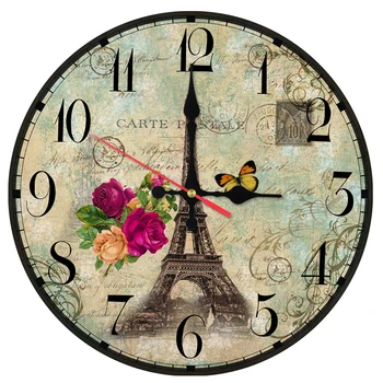 

new hot wall clock wooden clocks home decor quartz watch single face still life circular sofa background stickers europe style