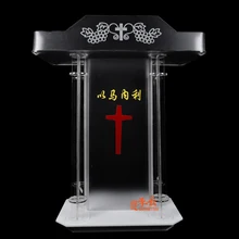 Lectern Pulpit Acrylic-Base Podium Fixturedisplays Construction Ghost W/clear 3-Tier