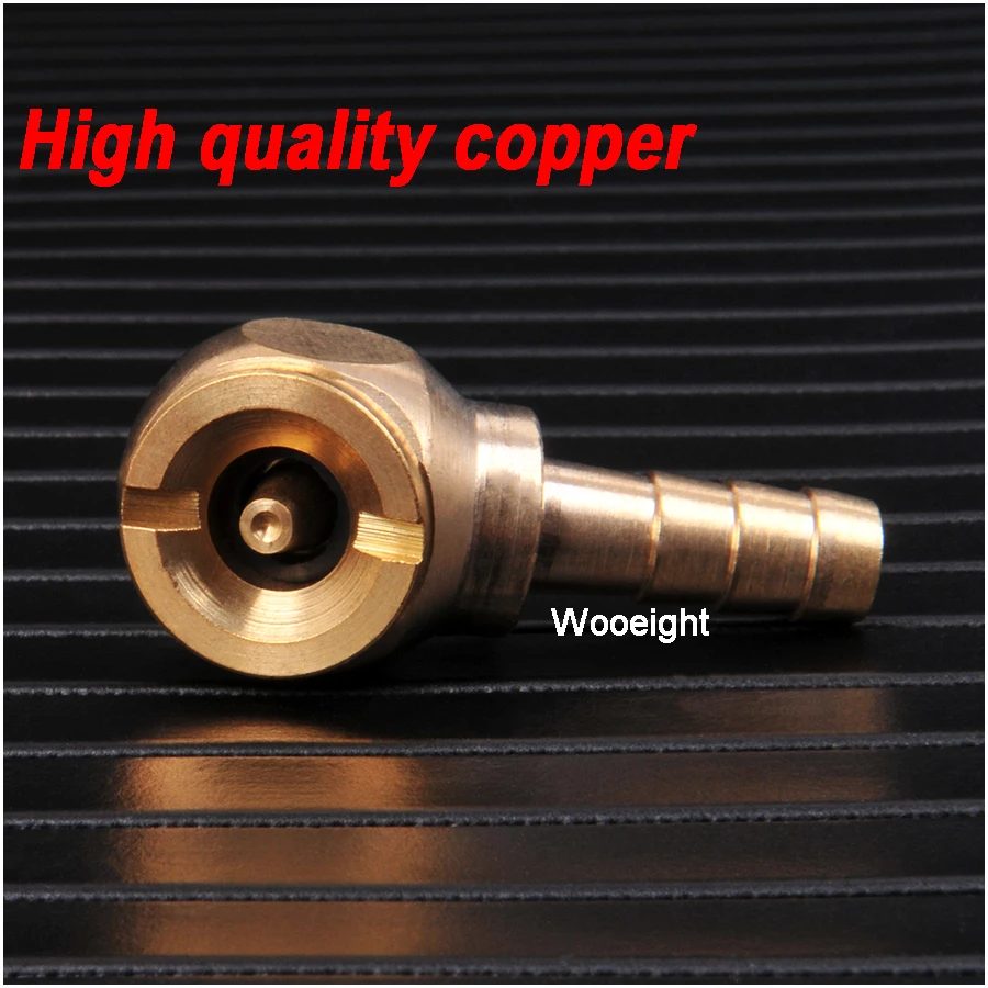 1PCs 8 mm Self-locking Head Full Copper Ball Inflatable Mouth Deflated Cheer Mouth Car Motorcycle Tire Valve Connector