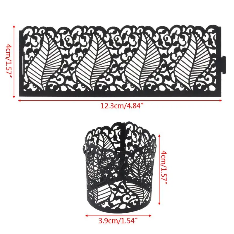 24 шт бумажный полый чайный светильник абажур для свечи держатель лазерная резка лист Свадебная вечеринка винтажный стол Домашний Декор-HJI