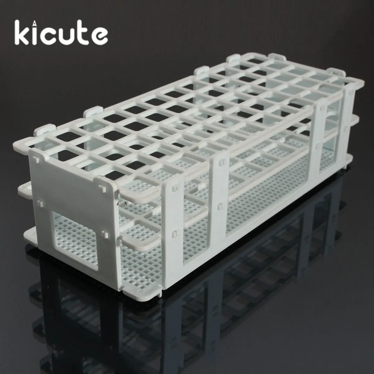 

Kicute 60Holes 16mm 3 Layers Plastic Test Tube Rack Holder Support Burette Stand Laboratory Test tube Stand Shelf Lab Supplies