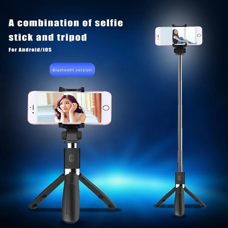 360 Rotation Mini Foldable Tripod 2 in 1 Monopod Selfie Stick Bluetooth Wireless Remote Control Shutter for Xiaomi  Android iOS (15)