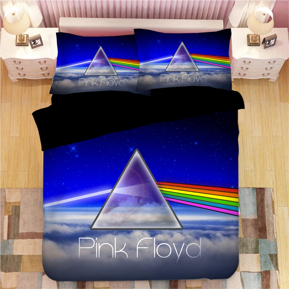 

3Pcs Home Textile Geometric Bedding Set single double queen king Quilt Cover blue black 3D duvet cover set pillowcase bedclothes