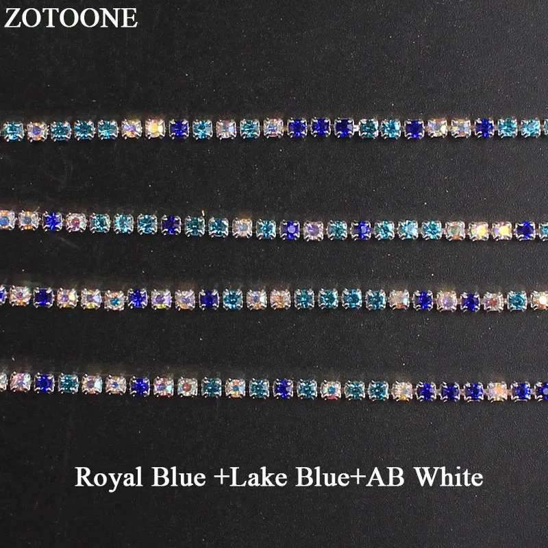 ZOTOONE SS10 микс Голубой Ab Стразы пришить клей цепи стразы, камни и кристаллы швейная фурнитура художественные промыслы, E