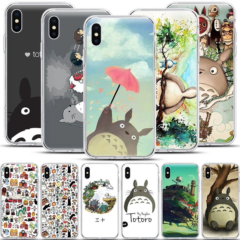 Ghibli Тоторо Чехол для мобильного телефона iPhone 12 11 Pro X XR XS Max SE2020 7 8 6 6s Plus 5S мини