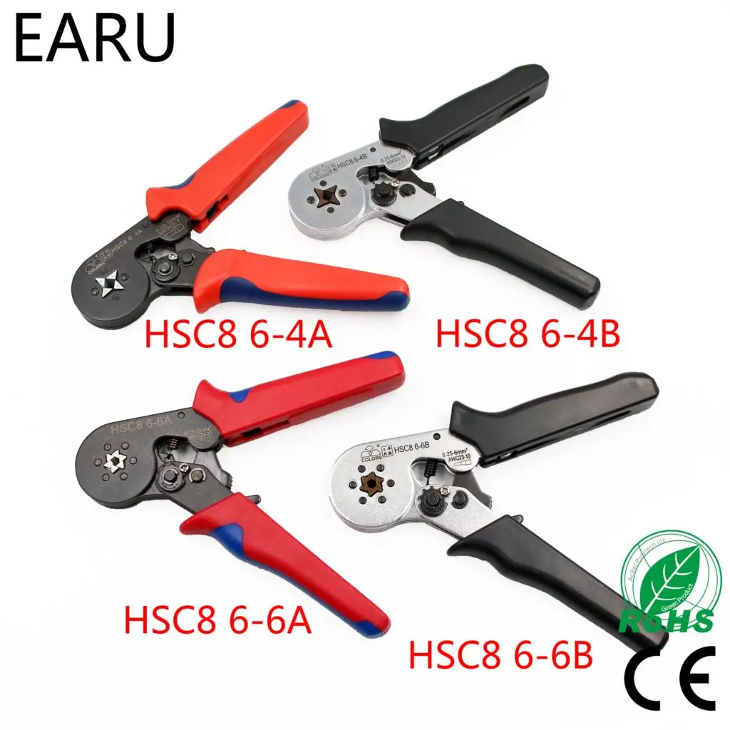 Саморегулирующиеся обжимные мини клещи FASEN HSC8 6 4 0 25 мм2 10 мм2|Плоскогубцы| |