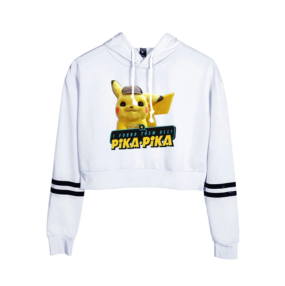 pikachu crop top hoodie