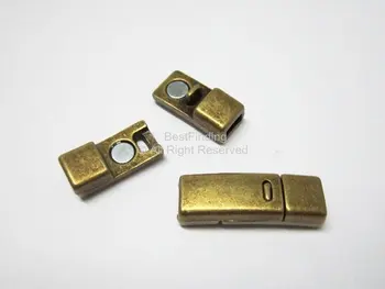 

5pcs clasp Antique bronze 5x2mm Magnetic clasps for 5mm leather bracelet -FC32B