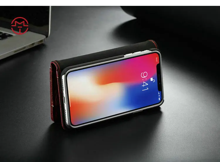 CaseMe Высокое качество кожаный чехол для iPhoneX Xs Винтаж Filp Кожаный чехол для iPhone8 7 6s плюс Чехол бумажник с 4 слот для карты