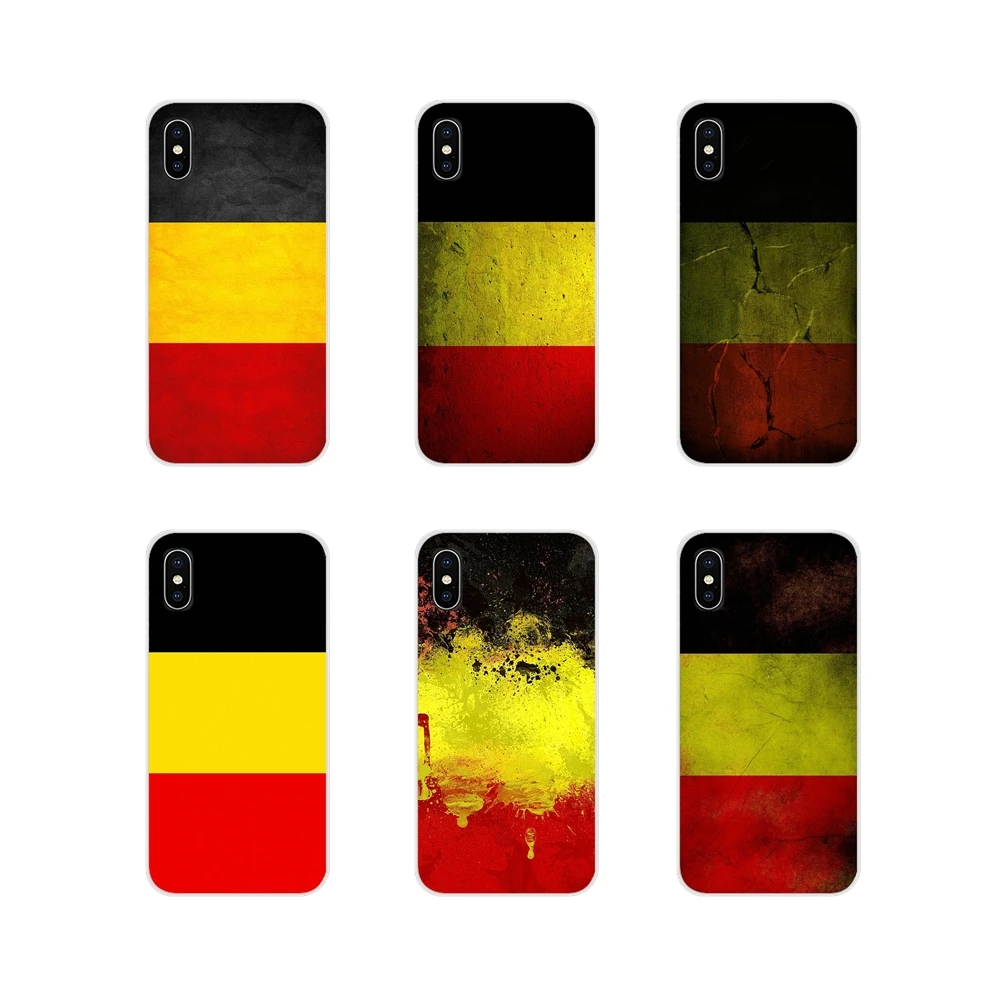 

TPU Transparent Shell Case For Apple iPhone X XR XS MAX 4 4S 5 5S 5C SE 6 6S 7 8 Plus ipod touch 5 6 The Kingdom Of Belgium flag