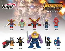 KF6033 одной продажи Super Heroes Мстители Бесконечность войны строительные блоки Outrider Капитан Америка Человек-паук Thonos Куклы и игрушки для детей