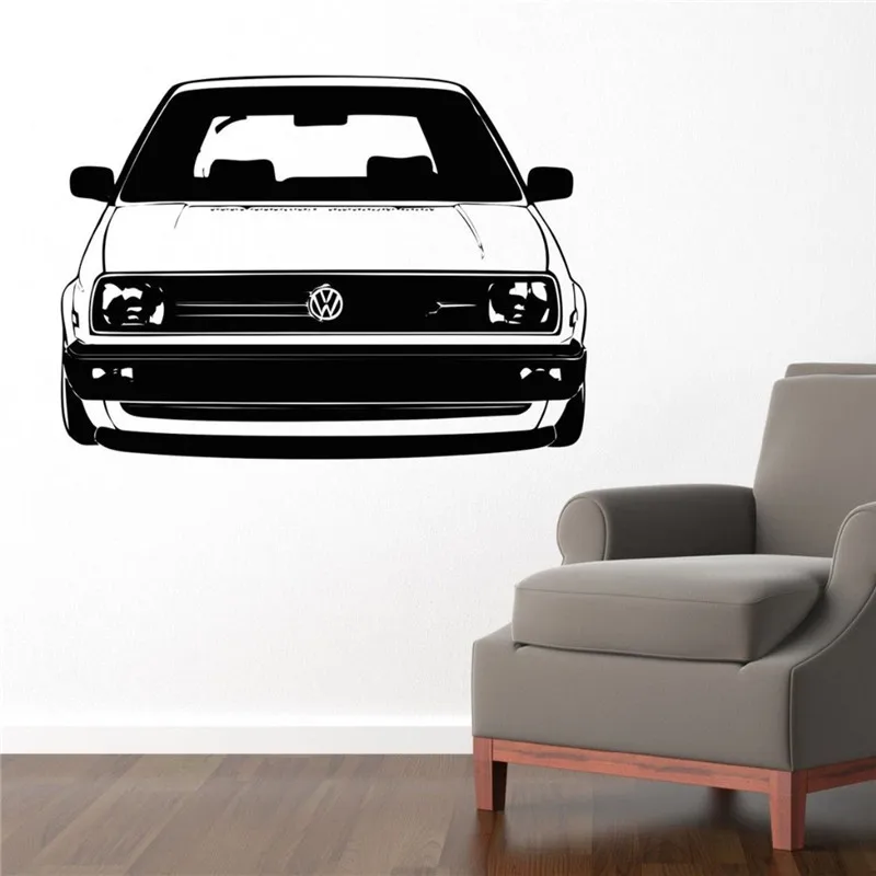 

High Quality 58x80cm VW Golf Car Decal Bedroom Wall Sticker Art Home Decor Vinyl Sticker Removable Living Room Wall Paper
