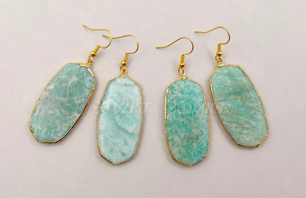 Wt 50 Wkt Jewelry Wholesale Custom Natural Amazonite Stone Earring Cute Green Unique Natural Color Earring For Fashion Jewelry Earrings For Colorful Earringsearrings Cute Aliexpress