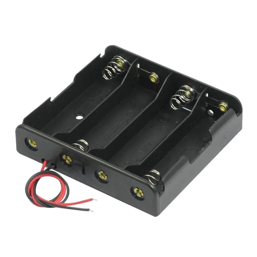 

1pcs 18650 Black Battery Batteries Box Case For 4X18650 3.7V Storage Box series charge with wire