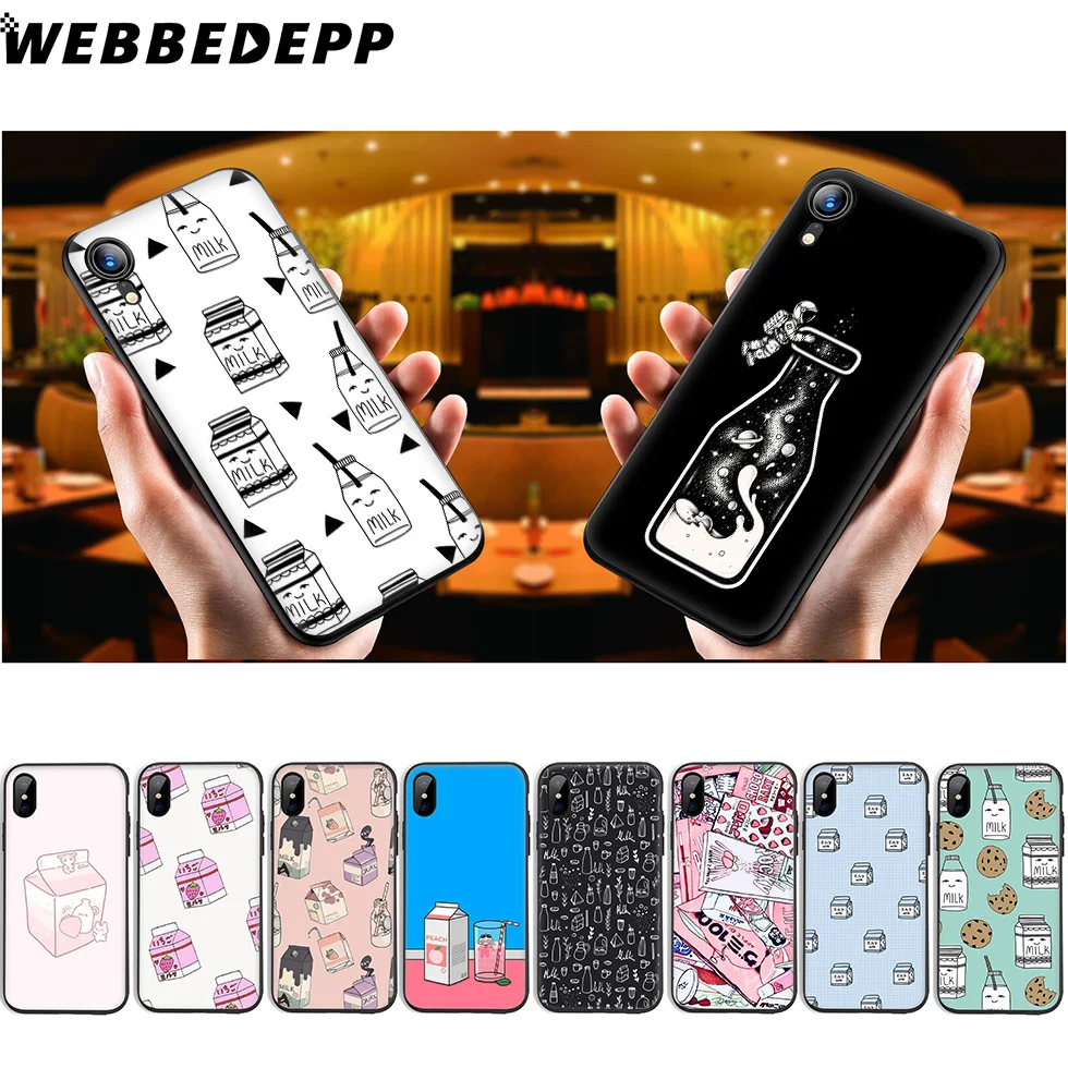 WEBBEDEPP молочный милый розовый мягкий силиконовый чехол для iPhone 11 Pro Xr Xs Max X или 10 8 7 6