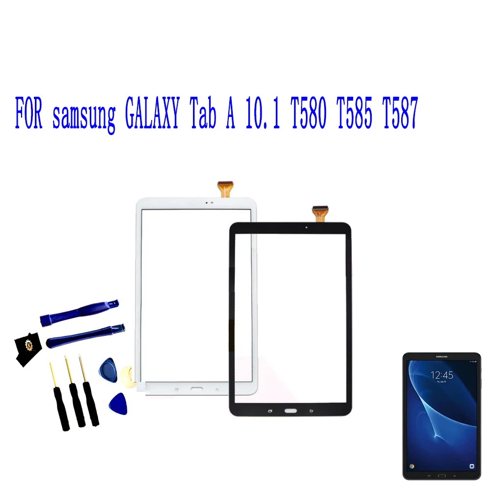 Сенсорный экран панель для samsung Galaxy Tab A 10,1 T580 T585 T587 сенсорный экран дигитайзер сенсор стеклянная панель планшет Замена