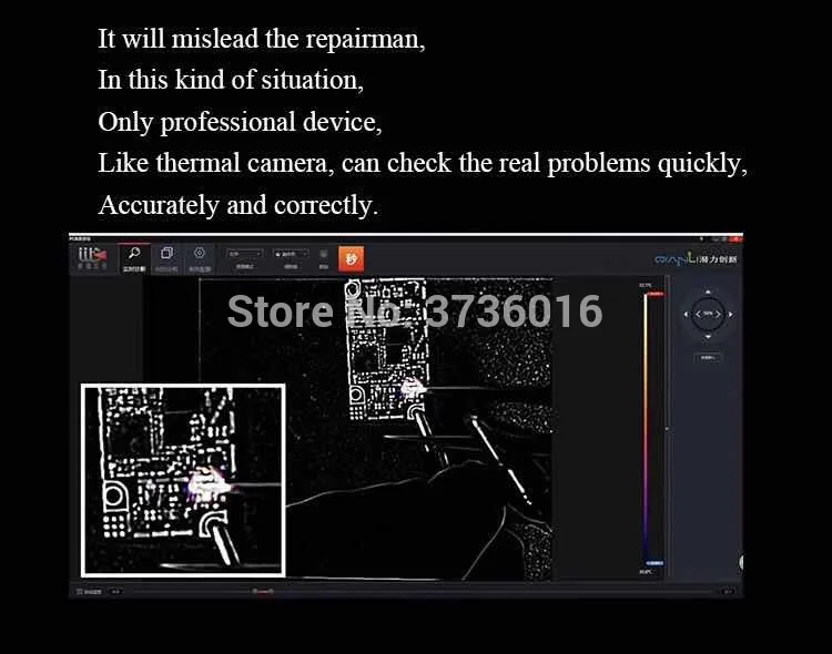 PCB тепловая камера скорость диагностики Мобильная материнская плата телефона Обнаружение быстрого ремонта неисправности съемка тепловизирующий инструмент