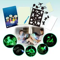 Dongzhur детская развивающая игрушка светодиодные электронные флуоресцентная ручка доска для рисования светящиеся доски объявлений хобби