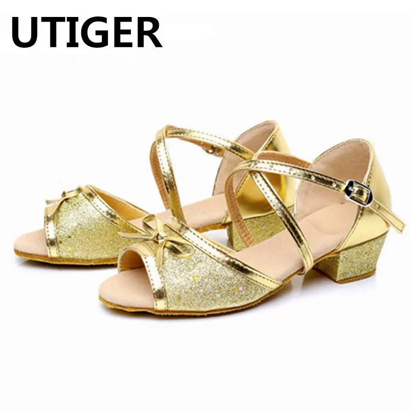 Girls Latin Ballroom Dance Shoe Women Children Tango ChaCha Samba Dance