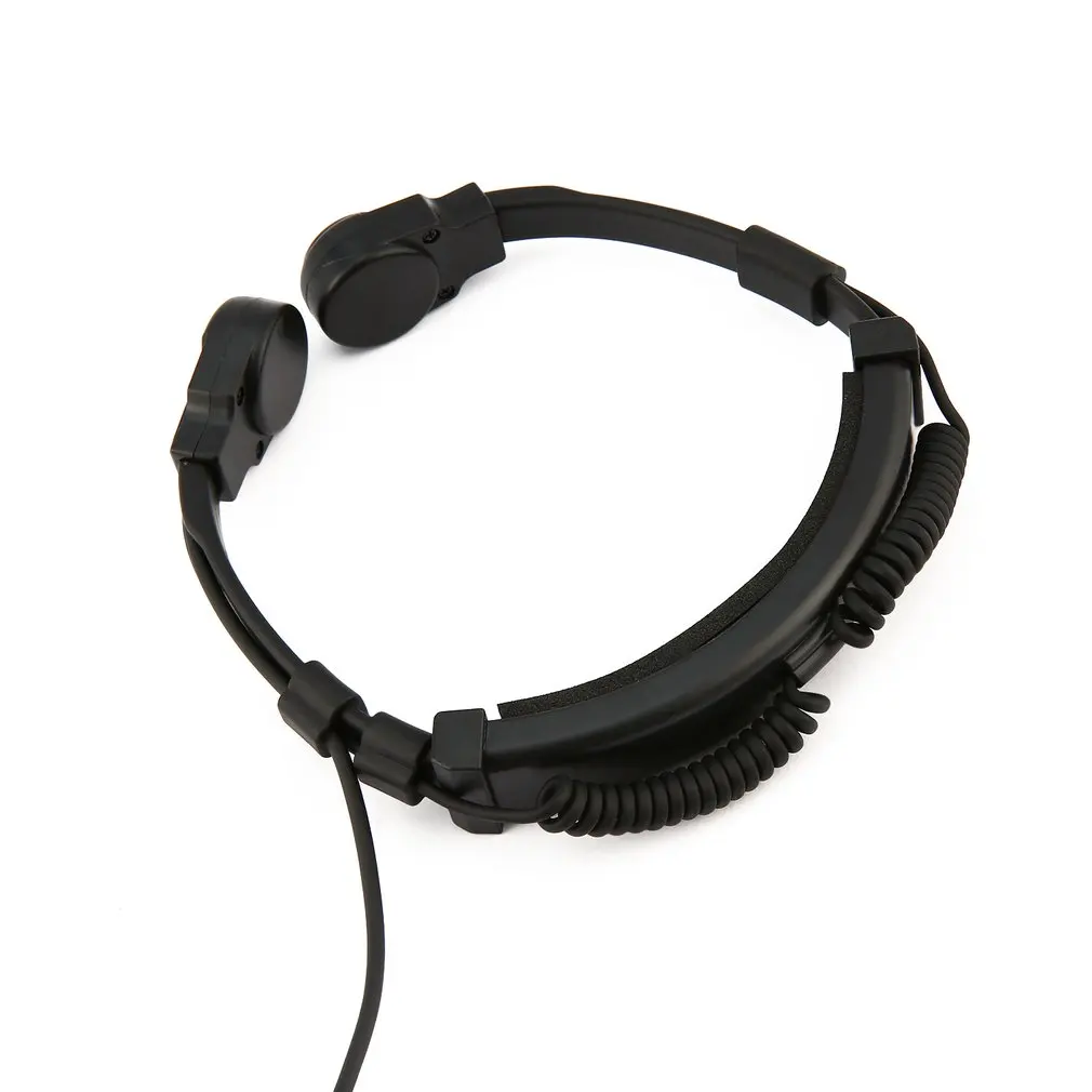 Throat Mic Microphone Covert Acoustic Tube Earpiece Headset With Finger