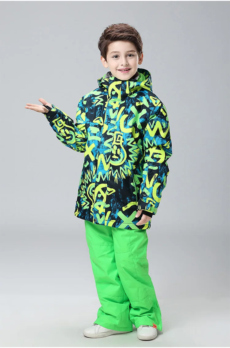 Gsou Snow Outdoor Sport Wear Skiing Snowboard Boys Super Warm Clothing