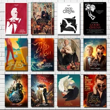 Hot Good Omens Neil Gaiman TV Series Show 2019 Poster Wall Print Wall Pictures For Living Room Home Decor pratchett t good omens