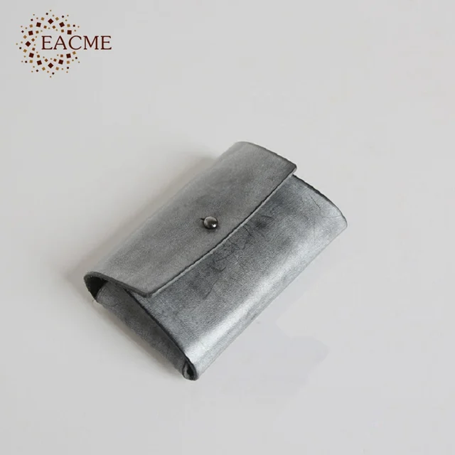 Eacme Handmade Fog Wax Leather Business Card Holder Credit Case Eacme Handmade Fog Wax Leather Business Card Holder Credit Case Personality Original Pack Coin