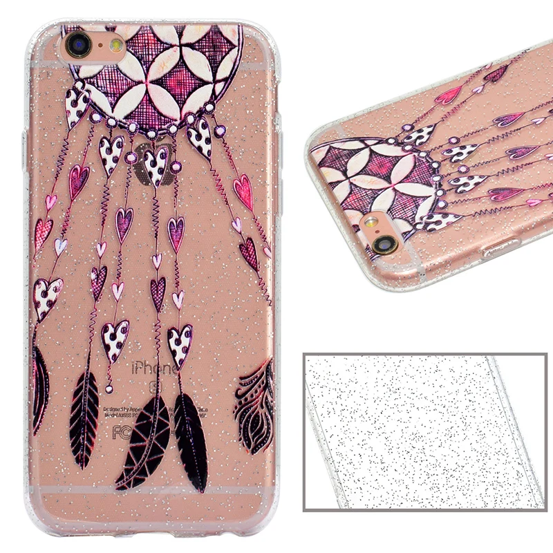 cute cartoon glitter silicone case iphone 5 6 s 7 plus (1)