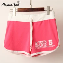 Летние шорты для девочек, новые милые Эластичные Обтягивающие женские шорты ярких цветов с буквенным принтом, повседневные женские обтягивающие шорты для фитнеса